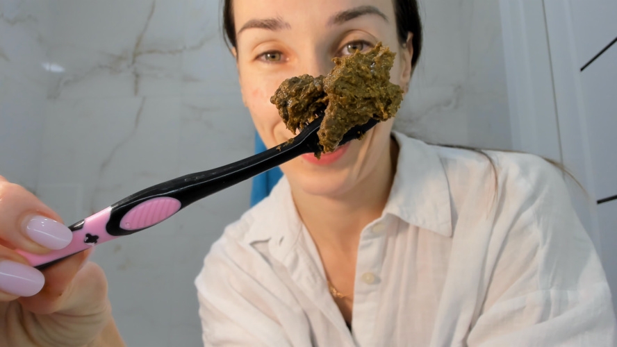 let's brush my teeth with poop paste and OksiLove 2025 [FullHD ] [383 MB]